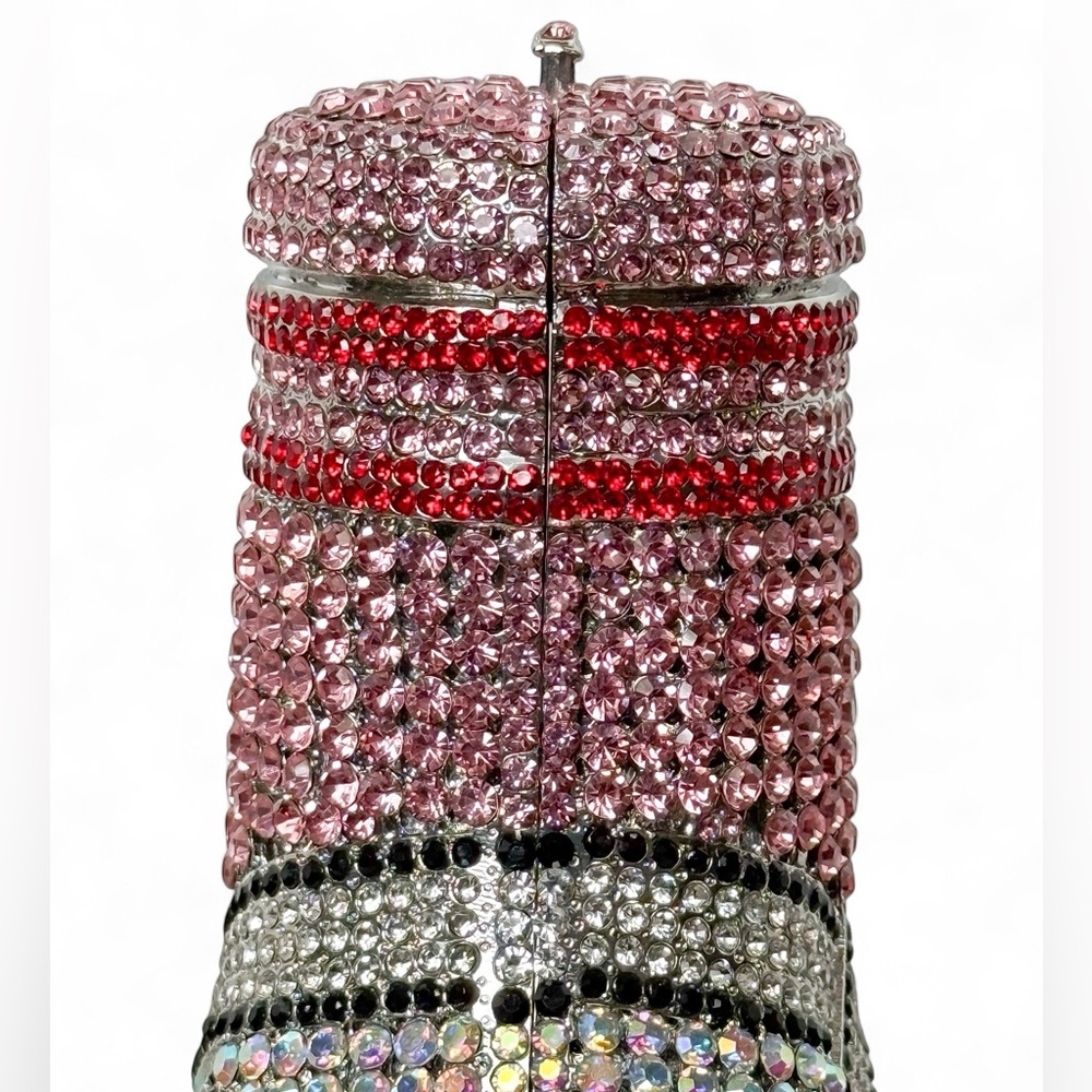 Champagne Bottle Rhinestone Encrusted Clutch w/ Chain – Sweet Bubbly Edition - Picture 10 of 11